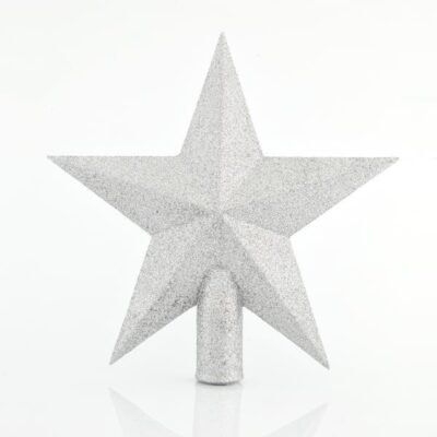 ΚΟΡΥΦΗ ΔΕΝΤΡΟΥ ΑΣΤΕΡΙ ΠΛΑΣΤΙΚΟ, ΑΣΗΜΙ ΜΕ GLITTER, 20,5cm (600-42549)