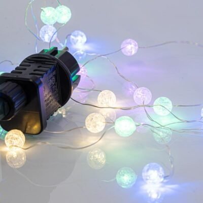 ΚΟΥΡΤΙΝΑ, 140 MINI LED, ΚΡΑΚΕΛΕ ΜΠΑΛΕΣ 1.3cm, 31V ΜΕΤΑΣΧΗΜΑΤΙΣΤΗ, 4 ΕΠΕΚΤΑΣΕΙΣ ΕΩΣ 3 ΣΕΤ, ΑΣΗΜΙ ΧΑΛΚΙΝΟ ΚΑΛΩΔΙΟ, ΧΡΩΜΑΤΙΣΤΟ LED (H150 x W100cm, 10 ΣΕΙΡΕΣ x 14 LED), ΠΡΟΕΚΤΑΣΗ ΠΑΡΟΧΗΣ 3m, IP44 (600-11434)