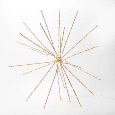 ΑΣΤΡΙΚΗ ΕΚΡΗΞΗ ΜΕ GLITTER 50cm, 168 MINI LED, ΜΕΤΑΣΧΗΜΑΤΙΣΤΗ, ΜΠΡΟΝΖΕ ΧΑΛΚΙΝΟ ΚΑΛΩΔΙΟ, ΜΠΡΟΝΖΕ ΜΕΤΑΛΛΙΚΟΣ ΣΚΕΛΕΤΟΣ, ΘΕΡΜΟ ΛΕΥΚΟ LED, ΠΡΟΕΚΤΑΣΗ ΠΑΡΟΧΗΣ 5m, IP44 (600-48672)