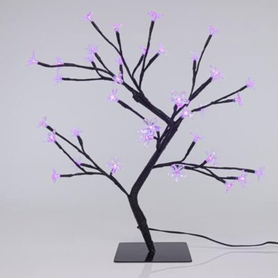 ΔΕΝΤΡΟ ΚΕΡΑΣΙΑ, 36 LED 5mm, ΜΕ ΛΟΥΛΟΥΔΙΑ ΣΙΛΙΚΟΝΗΣ, ΜΕ ΜΕΤΑΣΧΗΜΑΤΙΣΤΗ, ΠΡΟΕΚΤΑΣΗ ΠΑΡΟΧΗΣ 500cm, ΜΩΒ LED, 45cm, IP44 (600-30517)