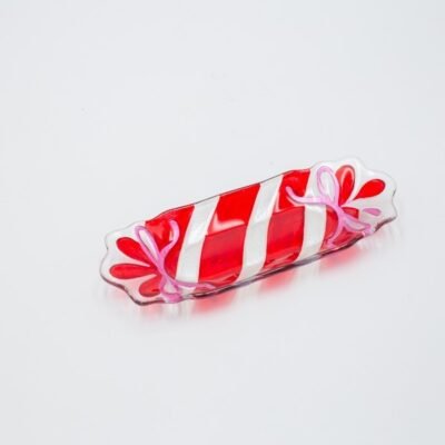 ΠΙΑΤΕΛΑ CANDY ΟΡΘΟΓΩΝΙΑ, ΑΣΗΜΙ ΚΟΚΚΙΝΟ, ΓΥΑΛΙΝΗ ΔΙΑΚΟΣΜΗΤΙΚΗ, 8.5x23cm (600-47142)