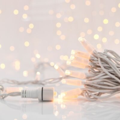 ΣΕΙΡΑ, 100 LED 5mm ΜΕ ΚΑΛΥΜΜΑ, 230V, 2 ΕΠΕΚΤΑΣΕΙΣ ΕΩΣ 9 ΣΕΤ, ΛΕΥΚΟ ΚΑΟΥΤΣΟΥΚ ΚΑΛΩΔΙΟ, ΘΕΡΜΟ ΛΕΥΚΟ LED ΑΝΑ 10cm, ΙΡ65 (ΧΩΡΙΣ ΠΡΟΕΚΤΑΣΗ ΠΑΡΟΧΗΣ) (600-09280)