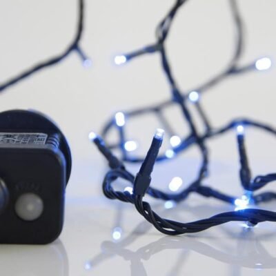 ΣΕΙΡΑ, 100 LED 3mm, 31V ΜΕΤΑΣΧΗΜΑΤΙΣΤΗ, 8 ΠΡΟΓΡΑΜΜΑΤΑ & ΜΝΗΜΗ, ΠΡΑΣΙΝΟ PVC ΚΑΛΩΔΙΟ, ΜΠΛΕ LED ΑΝΑ 5cm, ΠΡΟΕΚΤΑΣΗ ΠΑΡΟΧΗΣ 3m, ΙΡ44 (600-11503)
