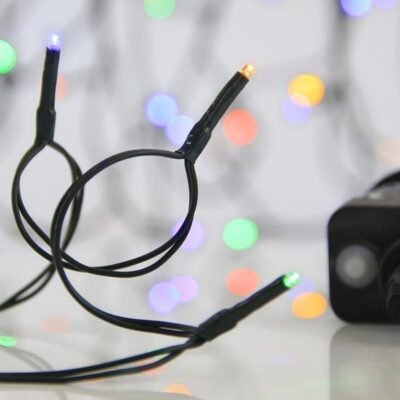 ΣΕΙΡΑ, 100 LED 3mm, 31V ΜΕΤΑΣΧΗΜΑΤΙΣΤΗ, 8 ΠΡΟΓΡΑΜΜΑΤΑ & ΜΝΗΜΗ, ΠΡΑΣΙΝΟ PVC ΚΑΛΩΔΙΟ, ΧΡΩΜΑΤΙΣΤΟ LED ΑΝΑ 5cm, ΠΡΟΕΚΤΑΣΗ ΠΑΡΟΧΗΣ 3m, ΙΡ44 (600-11502)