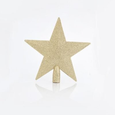 ΚΟΡΥΦΗ ΔΕΝΤΡΟΥ ΑΣΤΕΡΙ ΠΛΑΣΤΙΚΟ, ΧΡΥΣΟ ΜΕ GLITTER, 20,5cm (600-42550)