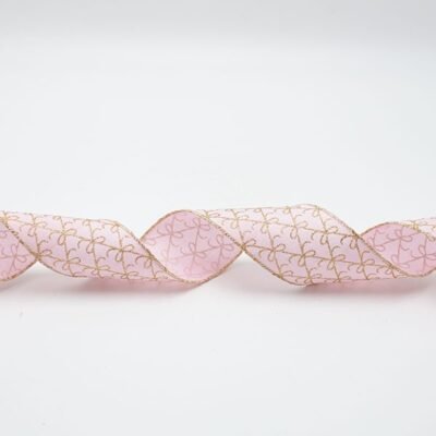 ΚΟΡΔΕΛΑ ΡΟΖ ΜΕ ΣΑΜΠΑΝΙ ΦΙΟΓΚΑΚΙΑ, 914×6.3cm (600-47855)