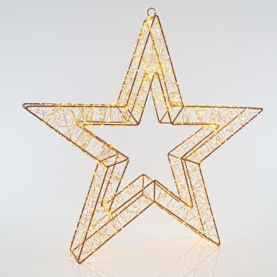 ΑΣΤΕΡΙ ΦΩΤΙΖΟΜΕΝΟ, 1800 ΘΕΡΜΑ LED, ΜΕ ΜΕΤΑΣΧΗΜΑΤΙΣΤΗ, ΧΑΛΚΟΥ, 58cm, IP44 (600-22442)