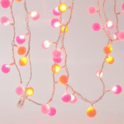 ΣΕΙΡΑ, 100 LED 3mm, ΛΕΥΚΕΣ & ΡΟΖ ΥΦΑΣΜΑΤΙΝΕΣ ΜΠΑΛΕΣ Φ2cm, 4.5V ΜΕΤΑΣΧΗΜΑΤΙΣΤΗ, 4 ΕΠΕΚΤΑΣΕΙΣ ΕΩΣ 3 ΣΕΤ, ΔΙΑΦΑΝΟ PVC ΚΑΛΩΔΙΟ, ΘΕΡΜΟ ΛΕΥΚΟ LED ΑΝΑ 5cm, ΠΡΟΕΚΤΑΣΗ ΠΑΡΟΧΗΣ 3m, IP44 (600-11289)