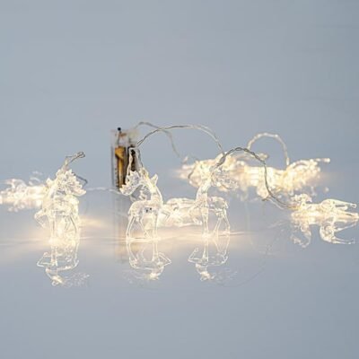 ΣΕΙΡΑ, 10 LED 5mm, ΑΚΡΥΛΙΚΑ ΤΑΡΑΝΔΑΚΙΑ, ΜΠΑΤΑΡΙΑΣ 2xAA, ΔΙΑΦΑΝΟ PVC ΚΑΛΩΔΙΟ, ΘΕΡΜΟ ΛΕΥΚΟ LED ANA 15cm, ΠΡΟΕΚΤΑΣΗ ΠΑΡΟΧΗΣ 50cm, IP20 (600-11234)