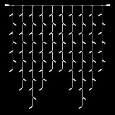 ΒΡΟΧΗ, DIY, 86 LED 5mm ΜΕ ΚΑΛΥΜΜΑ, 230V, 2 ΕΠΕΚΤΑΣΕΙΣ, ΛΕΥΚΟ ΚΑΟΥΤΣΟΥΚ ΚΑΛΩΔΙΟ, ΘΕΡΜΟ ΛΕΥΚΟ LED (H110 x W100cm, 7/9/11/9/7), ΙΡ65 (ΧΩΡΙΣ ΠΑΡΟΧΗ) (600-09871)