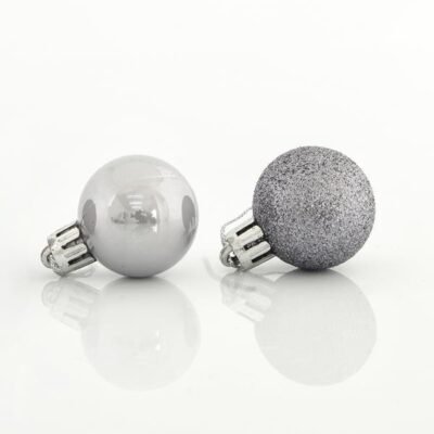 ΜΠΑΛΑ ΠΛΑΣΤΙΚΗ, ΓΚΡΙ, ΣΕΤ 27ΤΜΧ, (9 ΠΕΡΛΕ , 18 GLITTER), 3cm (600-42639)