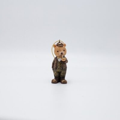 ΣΤΟΛΙΔΙ ΠΟΛΥΡΕΖΙΝ, ΑΡΚΟΥΔΑΚΙ VINTAGE ΜΕ ΠΙΠΑ, 5×9.5cm (600-46953)