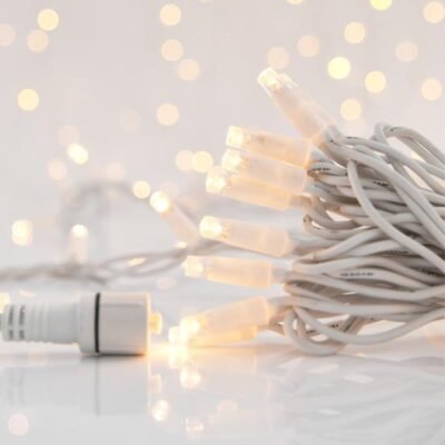 ΣΕΙΡΑ, 100 LED 5mm ΜΕ ΚΑΛΥΜΜΑ, 230V, 3 ΕΠΕΚΤΑΣΕΙΣ ΕΩΣ 9 ΣΕΤ, ΛΕΥΚΟ ΚΑΟΥΤΣΟΥΚ ΚΑΛΩΔΙΟ, ΘΕΡΜO ΛΕΥΚO LED ΑΝΑ 10cm, ΠΡΟΕΚΤΑΣΗ ΠΑΡΟΧΗΣ 1.5m, ΙΡ65 (600-09141)