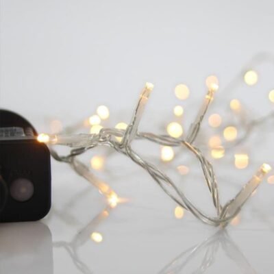 ΣΕΙΡΑ, 100 LED 3mm, 31V ΜΕΤΑΣΧΗΜΑΤΙΣΤΗ, 8 ΠΡΟΓΡΑΜΜΑΤΑ & ΜΝΗΜΗ, ΔΙΑΦΑΝΟ PVC ΚΑΛΩΔΙΟ, ΘΕΡΜΟ ΛΕΥΚΟ LED ΑΝΑ 5cm, ΠΡΟΕΚΤΑΣΗ ΠΑΡΟΧΗΣ 3m, ΙΡ44 (600-11561)