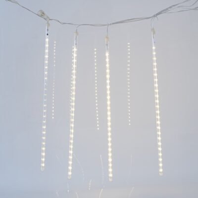 SNOWDROP, 240 LED, 5V ΜΕΤΑΣΧΗΜΑΤΙΣΤΗ, 4 ΕΠΕΚΤΑΣΕΙΣ ΕΩΣ 3 ΣΕΤ, 5 ΣΩΛΗΝΕΣ 50cm ΜΕ ΘΕΡΜΟ ΛΕΥΚΟ LED (H50 x L400cm), ΠΡΟΕΚΤΑΣΗ ΠΑΡΟΧΗΣ 5m, IP44 (600-02321)