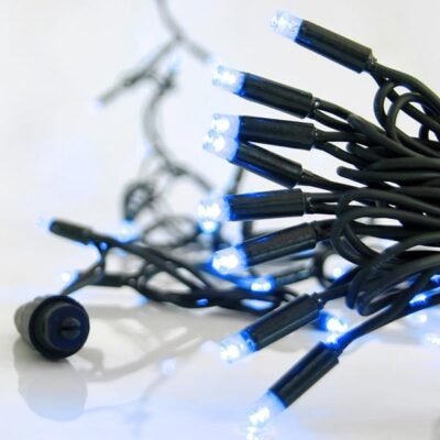 ΣΕΙΡΑ, 100 LED 5mm ΜΕ ΚΑΛΥΜΜΑ, 230V, 3 ΕΠΕΚΤΑΣΕΙΣ ΕΩΣ 9 ΣΕΤ, ΠΡΑΣΙΝΟ ΚΑΟΥΤΣΟΥΚ ΚΑΛΩΔΙΟ, ΜΠΛΕ LED ANA 10cm, ΠΡΟΕΚΤΑΣΗ ΠΑΡΟΧΗΣ 1.5m, ΙΡ65 (600-11113)