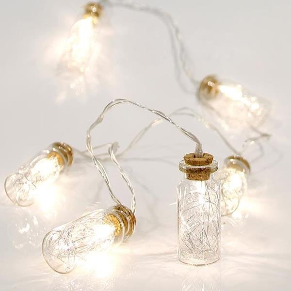 ΣΕΙΡΑ ΜΠΑΤΑΡΙΑΣ, 10 LED 5mm, ΠΡΟΕΚΤΑΣΗ ΠΑΡΟΧΗΣ 50cm, ΘΕΡΜΑ ΛΕΥΚΑ, ΜΠΟΥΚΑΛΑΚΙΑ ΜΕ ΣΥΡΜΑ ΧΑΛΚΟΥ ΣΤΟ ΕΣΩΤΕΡΙΚΟ, ΑΝΑ 15cm, IP20 (600-11139)