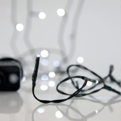 ΣΕΙΡΑ, 500 LED 3mm, 31V ΜΕΤΑΣΧΗΜΑΤΙΣΤΗ, 8 ΠΡΟΓΡΑΜΜΑΤΑ, ΠΡΑΣΙΝΟ PVC ΚΑΛΩΔΙΟ, ΛΕΥΚΟ LED ΑΝΑ 5cm, ΠΡΟΕΚΤΑΣΗ ΠΑΡΟΧΗΣ 3m, ΙΡ44 (620-22553)