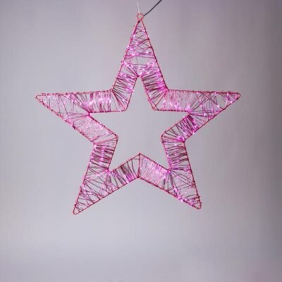 ΑΣΤΕΡΙ ΦΩΤΙΖΟΜΕΝΟ 45cm, 260 ΜΙΝΙ LED, 4,5V ΜΕΤΑΣΧΗΜΑΤΙΣΤΗ, ΡΟΖ ΜΕΤΑΛΛΙΚΟΣ ΣΚΕΛΕΤΟΣ, ΡΟΖ ΧΑΛΚΙΝΟ ΚΑΛΩΔΙΟ, ΡΟΖ ΜΙΝΙ LED, ΠΡΟΕΚΤΑΣΗ ΠΑΡΟΧΗΣ 5m, IP44 (600-22557)