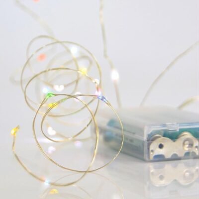 ΣΕΙΡΑ, 20 MINI LED, ΜΠΑΤΑΡΙΑΣ 3xAA, ΑΣΗΜΙ ΧΑΛΚΙΝΟ ΚΑΛΩΔΙΟ, ΧΡΩΜΑΤΙΣΤΟ LED ΑΝΑ 10cm, ΠΡΟΕΚΤΑΣΗ ΠΑΡΟΧΗΣ 10cm, IP20 (620-22714)