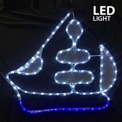 ΚΑΡΑΒΙ, 4m LED ΦΩΤΟΣΩΛΗΝΑΣ, ΜΟΝΟΚΑΝΑΛΟΣ, 60x51cm, IP44 (600-20101)