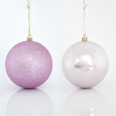 ΜΠΑΛΑ ΠΛΑΣΤΙΚΗ, ΡΟΖ, ΣΕΤ 6ΤΜΧ, (2 ΠΕΡΛΕ, 4 GLITTER), 10cm (600-42650)