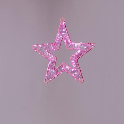 ΑΣΤΕΡΙ ΦΩΤΙΖΟΜΕΝΟ 23cm, 80 ΜΙΝΙ LED, 4,5V ΜΕΤΑΣΧΗΜΑΤΙΣΤΗ, ΡΟΖ ΜΕΤΑΛΛΙΚΟΣ ΣΚΕΛΕΤΟΣ, ΡΟΖ ΧΑΛΚΙΝΟ ΚΑΛΩΔΙΟ, ΡΟΖ ΜΙΝΙ LED, ΠΡΟΕΚΤΑΣΗ ΠΑΡΟΧΗΣ 5m, IP44 (600-22553)