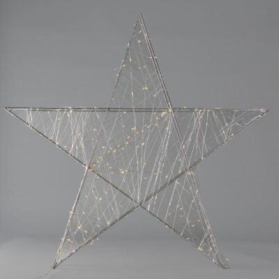 ΑΣΤΕΡΙ ΦΩΤΙΖΟΜΕΝΟ 78cm, 240 LED, ΜΕΤΑΣΧΗΜΑΤΙΣΤΗ, TIMER, ΑΣΗΜΙ ΜΕΤΑΛΛΙΚΟΣ ΣΚΕΛΕΤΟΣ, ΑΣΗΜΙ ΧΑΛΚΙΝΟ ΚΑΛΩΔΙΟ, ΘΕΡΜΟ ΛΕΥΚΟ LED, ΠΡΟΕΚΤΑΣΗ ΠΑΡΟΧΗΣ 5m, IP44 (600-22461)