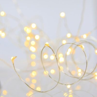 ΣΕΙΡΑ, 50 MINI LED, ΜΠΑΤΑΡΙΑΣ 2xAA, TIMER, ΑΣΗΜΙ ΧΑΛΚΙΝΟ ΚΑΛΩΔΙΟ, ΘΕΡΜΟ ΛΕΥΚΟ LED ΑΝΑ 10cm, ΠΡΟΕΚΤΑΣΗ ΠΑΡΟΧΗΣ 10cm, IP20 (DISPLAY BOX 24τμχ) (600-07721)