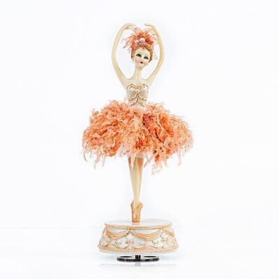ΜΠΑΛΑΡΙΝΑ ΜΕ ΡΟΖ ΦΟΥΣΤΑ, ΣΕ ΒΑΣΗ, 33cm (600-44803)