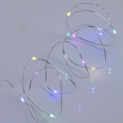 ΣΕΙΡΑ, 20 MINI LED, ΜΠΑΤΑΡΙΑΣ 2xAA, TIMER, ΑΣΗΜΙ ΧΑΛΚΙΝΟ ΚΑΛΩΔΙΟ, ΧΡΩΜΑΤΙΣΤΟ ΟΠΑΛ LED ΑΝΑ 10cm, ΠΡΟΕΚΤΑΣΗ ΠΑΡΟΧΗΣ 10cm, IP20 (DISPLAY BOX 24τμχ) (600-07648)
