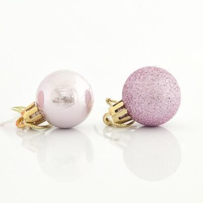 ΜΠΑΛΑ ΠΛΑΣΤΙΚΗ, ΡΟΖ, ΣΕΤ 27ΤΜΧ, (9 ΠΕΡΛΕ , 18 GLITTER), 3cm (600-42640)