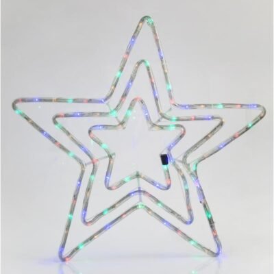 ΑΣΤΕΡΙ ΤΡΙΠΛΟ, 4.70m LED ΦΩΤΟΣΩΛΗΝΑΣ, ΜΟΝΟΚΑΝΑΛΟΣ, ΜΕ ΠΡΟΓΡΑΜΜΑ, ΧΡΩΜΑΤΙΣΤΟ, 60x60cm, IP44 (600-20224)